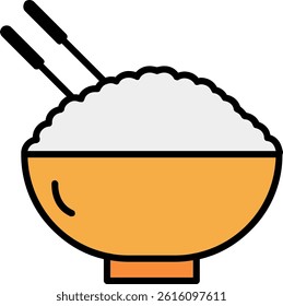 Chinese Food Line Vector Icon Design