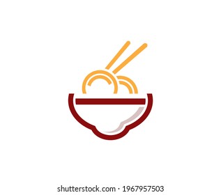 Chinese food logo vector icon 