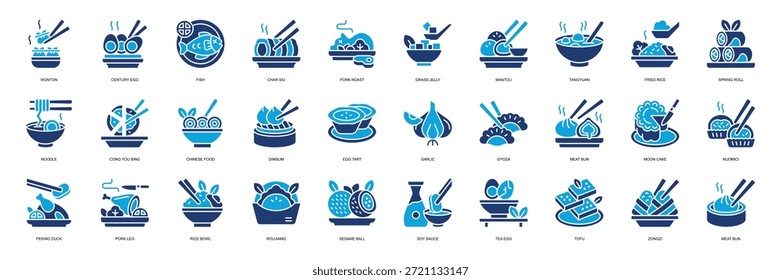 Comida china Estilo sólido. Contiene algodón, huevo centenario, pescado, char siu, carne de cerdo asada, jalea de hierba, comida china