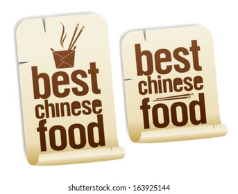 Chinese food stickers set.