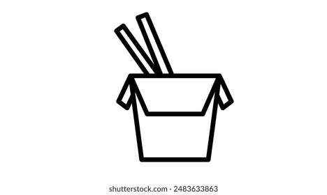 Chinese food take away box. Vector isoleates illustration on a white background