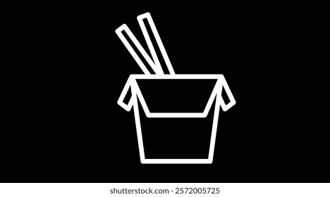 Chinese food take away box. Vector isoleates illustration on a white background