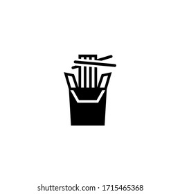 Chinese food vector icon in black solid flat design icon isolated on white background