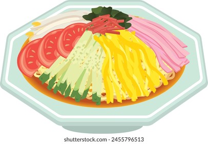 Chinese food_hiyashi chuka hiyashi ramen
chilled Chinese noodles