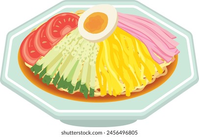 Chinese food_hiyashi chuka hiyashi ramen
chilled Chinese noodles