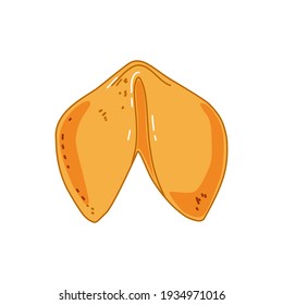 Chinese fortune cookies on a white background. Vector illustration.