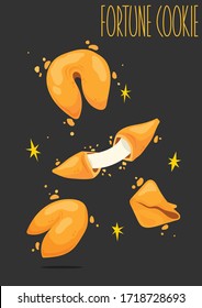 Chinese fortune cookies. Vector illustration