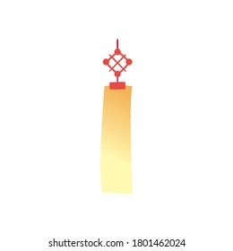 Chinese fortune hanger gradient style icon design, China culture asia and oriental theme Vector illustration