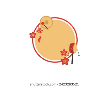 Chinese Frame Background with Ornament