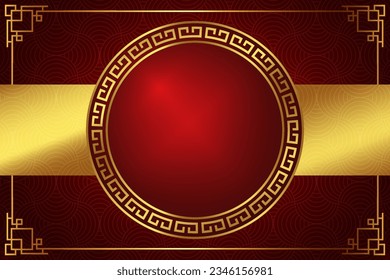 chinese frame background red gold window for your text space area chinese new year style oriental seamless pattern template