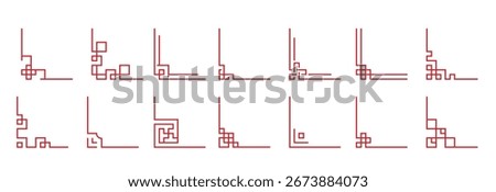 chinese frame corner ornament set traditional decorative