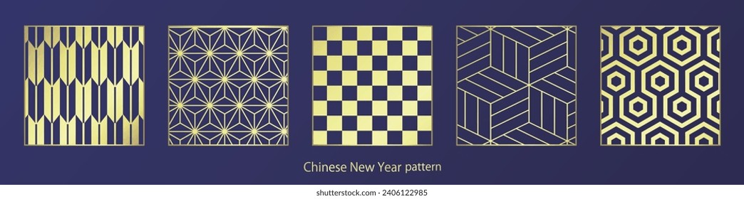 Marco chino. Diseño decorativo inspirado en el Año Nuevo chino