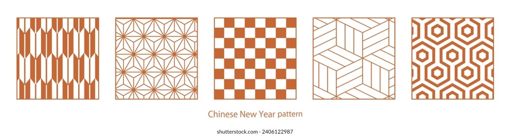 Chinese frame. Decorative design inspired by Chinese New Year