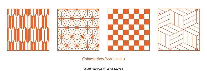 Chinese frame. Decorative design inspired by Chinese New Year