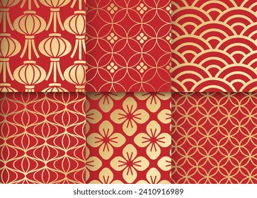 Chinese frame. Decorative design inspired by Chinese New Year