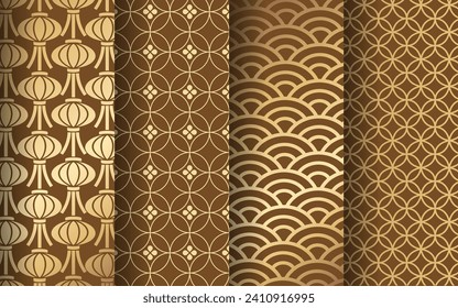 Marco chino. Diseño decorativo inspirado en el Año Nuevo chino