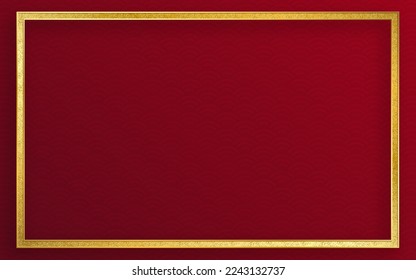 Chinese frame with oriental Asian elements on color background, for wedding invitation card, happy new year, happy birthday, valentine day, greeting cards, poster or web banner