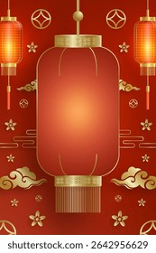 Quadro chinês com elementos asiáticos orientais no fundo de cor, para cartão de convite de casamento, feliz ano novo, aniversário feliz, dia dos namorados, cartões de saudação, cartaz ou banner web