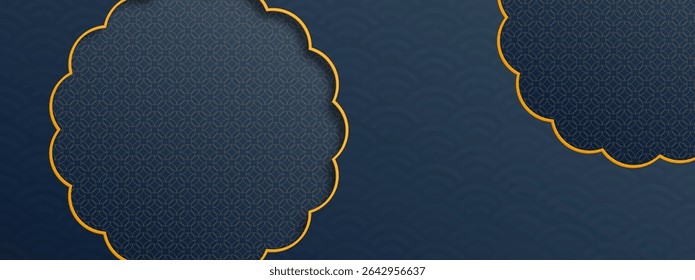 Quadro chinês com elementos asiáticos orientais no fundo de cor, para cartão de convite de casamento, feliz ano novo, aniversário feliz, dia dos namorados, cartões de saudação, cartaz ou banner web