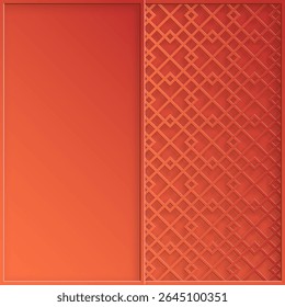 Quadro chinês com elementos asiáticos orientais no fundo de cor, para cartão de convite de casamento, feliz ano novo, aniversário feliz, dia dos namorados, cartões de saudação, cartaz ou banner web