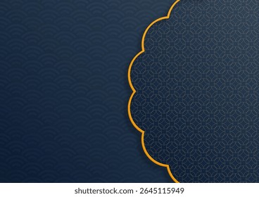 Quadro chinês com elementos asiáticos orientais no fundo de cor, para cartão de convite de casamento, feliz ano novo, aniversário feliz, dia dos namorados, cartões de saudação, cartaz ou banner web