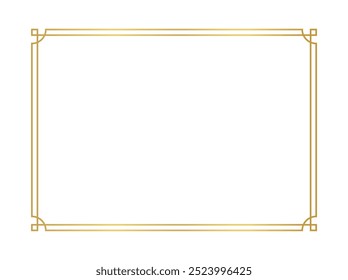 chinese frame rectangle line, certificate frame, antique china border gold frame, chinese new year frame outline