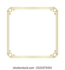 chinese frame square line, certificate frame, antique china border gold frame, chinese new year frame outline