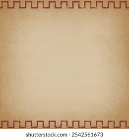 Chinese framed background in old paper style, grunge, vintage, square size