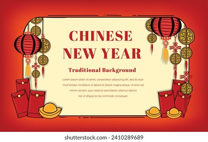 Chinesische Rahmen, asiatische Neujahrsdekorative traditionelle Grenzen, orientalisches Retro-Muster, Illustration chinesische Dekorationsgrenze, dekorative traditionelle, Vektorgrafik.
