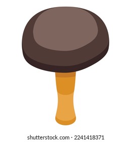 Chinese fungi icon isometric vector. Mushroom food. Shitake fungus
