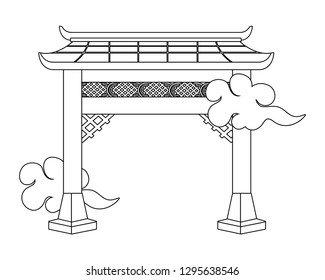 chinese gate cartoon