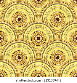 Chinese geometric shapes batik print vector seamless pattern. Ethnic motifs geo line art geometry. Japanese folk circle mandala elements seamless geometric pattern.