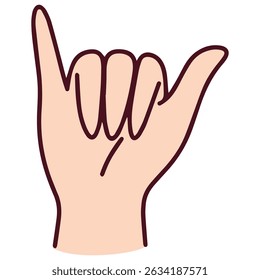 Chinese gesture for number 6, made by curling the index finger like a hook. Used in Mandarin to represent the number nine in silent counting