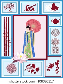 Chinese girl national patterns