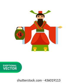Chinese God of Wealth Icon