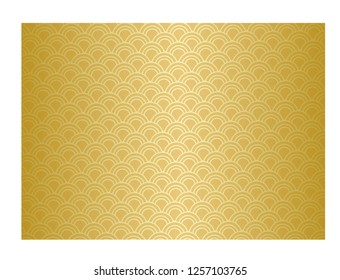 Chinese gold circle background with gradient.