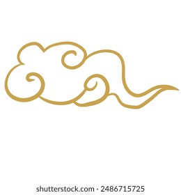 Chinesische goldene verheißungsvolle Wolkenlinien