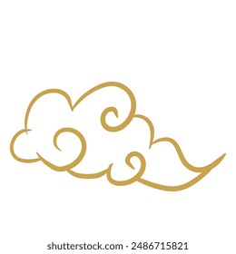 Chinesische goldene verheißungsvolle Wolkenlinien