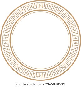 Diseño decorativo de marco de círculo dorado chino.