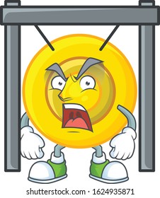 Chinese gong cartoon character design having angry face