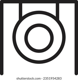 Chinese Gong Music Outline Icon
