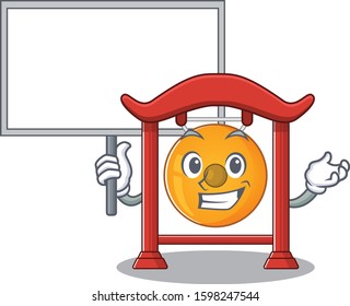 Chinese gong Scroll cute cartoon character bring a board