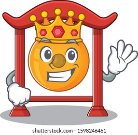 Chinese gong Scroll A stylized of King on cartoon character design