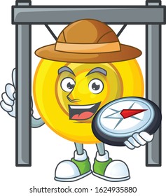 Chinese gong stylized Explorer having a compass