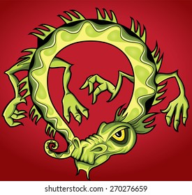 chinese green shiny exotic snake dragon 