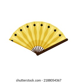 chinese hand fan folding cartoon. chinese hand fan folding sign. isolated symbol vector illustration