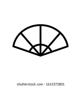 chinese hand fan icon design vector template