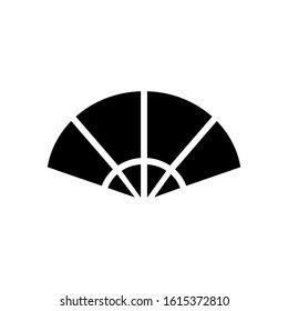 chinese hand fan icon design vector template
