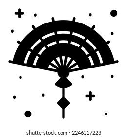 Diseño de vectores de abanico de mano en China al estilo moderno