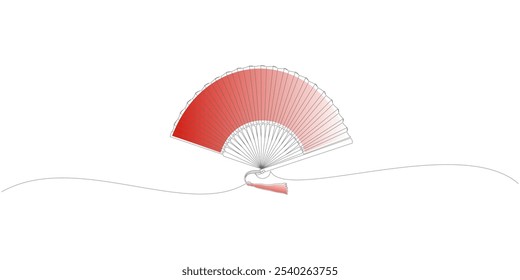 chinese hand fan vector design, for chinese new year